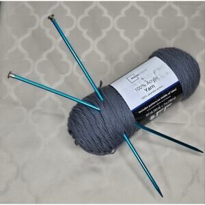 BOYE Metallic Blue Knitting Needles Size 10 - 6MM